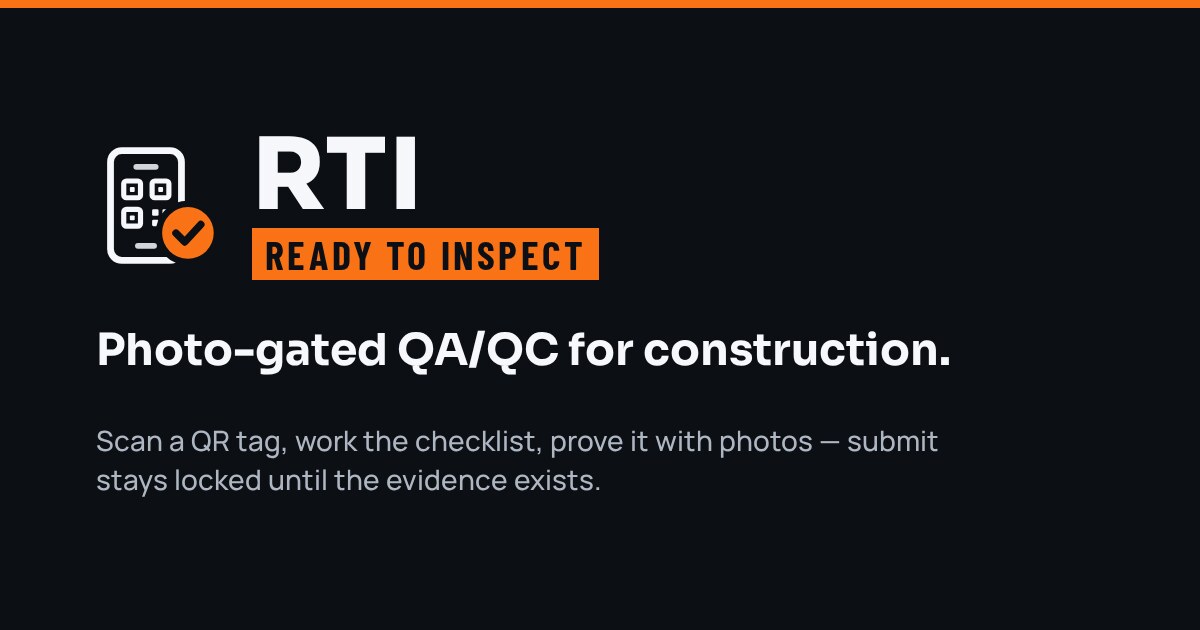 RTI — Ready to Inspect preview